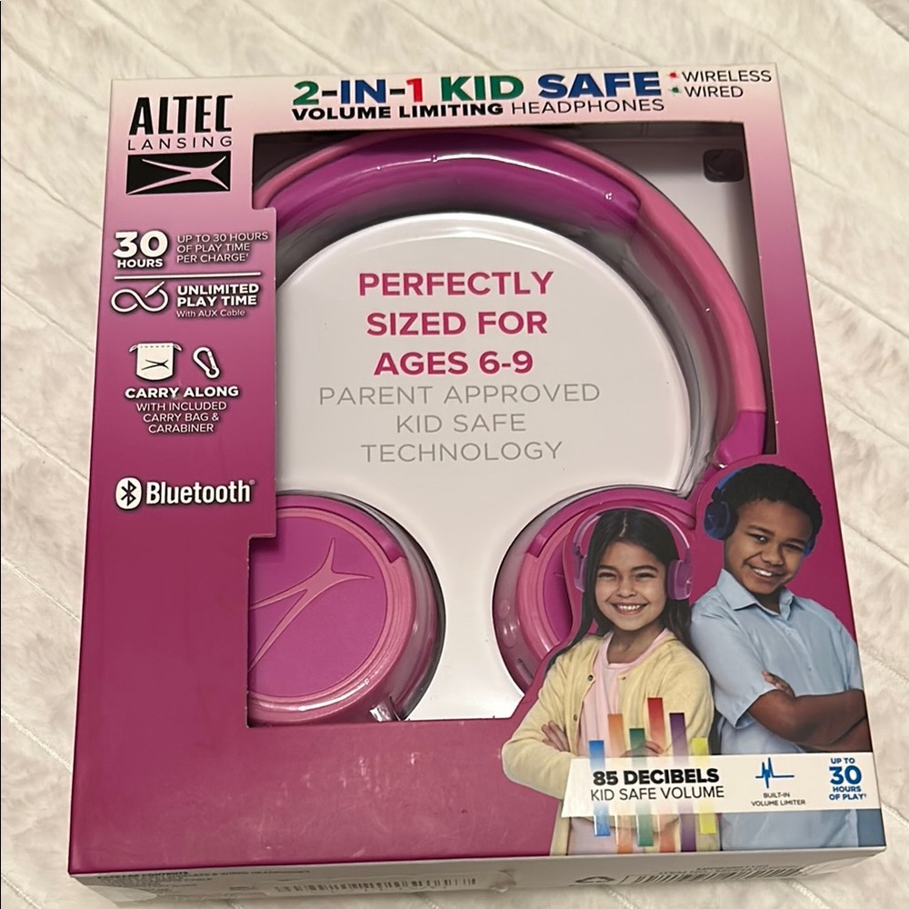 Pink Kid Safe Headphones